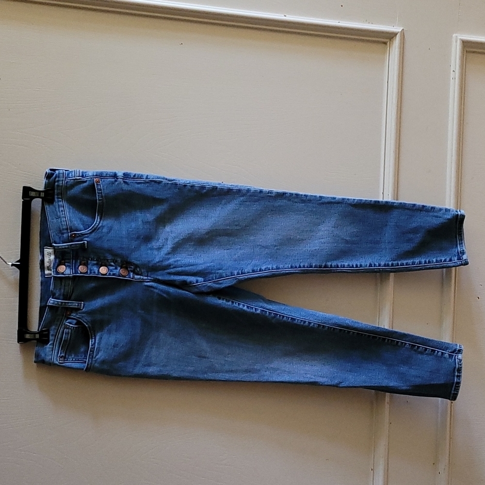 MADEWELL, 9" Mid-Rise Button Fly, Skinny Crop Jeans, Spring 2020, AJ173, Size 28